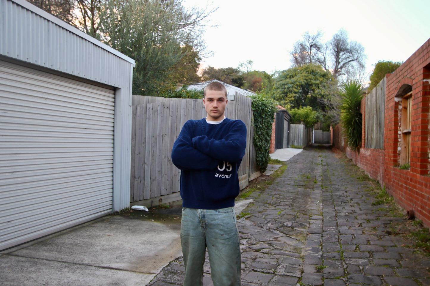 Navy Boxy Knit
