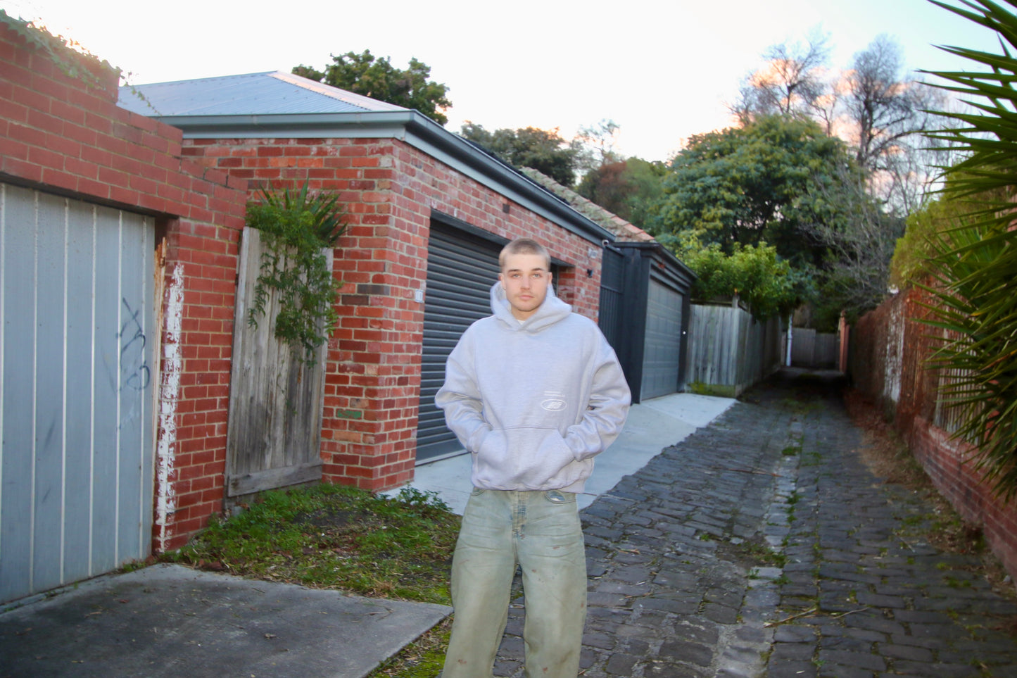 Grey Boxy Heavyweight Hood
