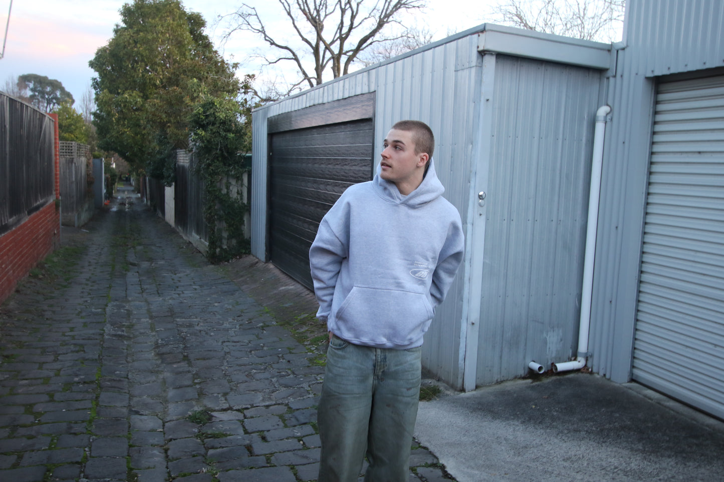 Grey Boxy Heavyweight Hood