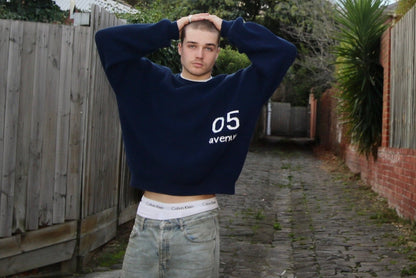 Navy Boxy Knit
