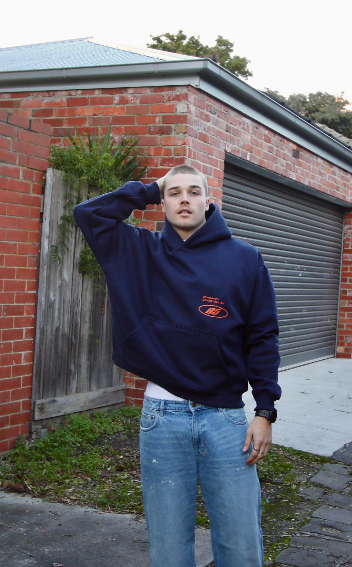 Navy Boxy Heavyweight Hood