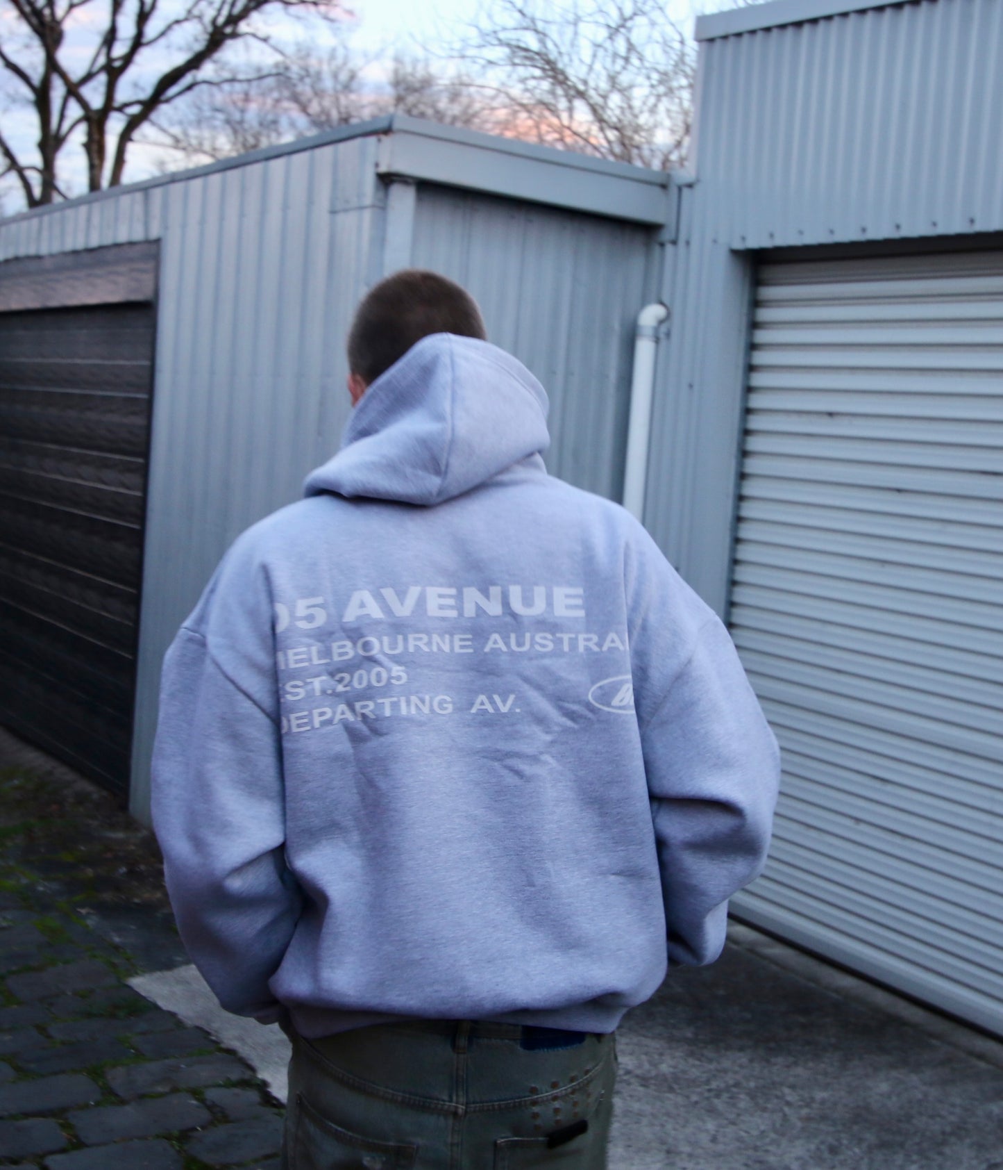 Grey Boxy Heavyweight Hood