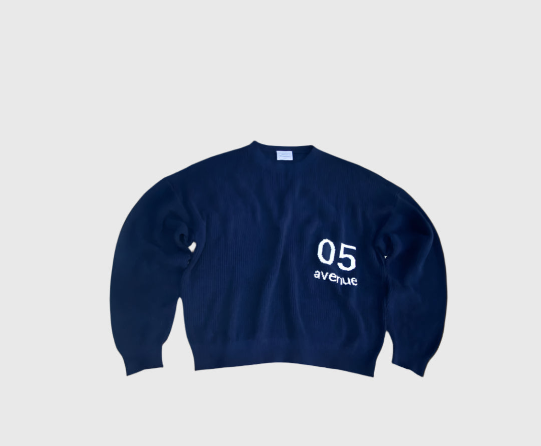 Navy Boxy Knit