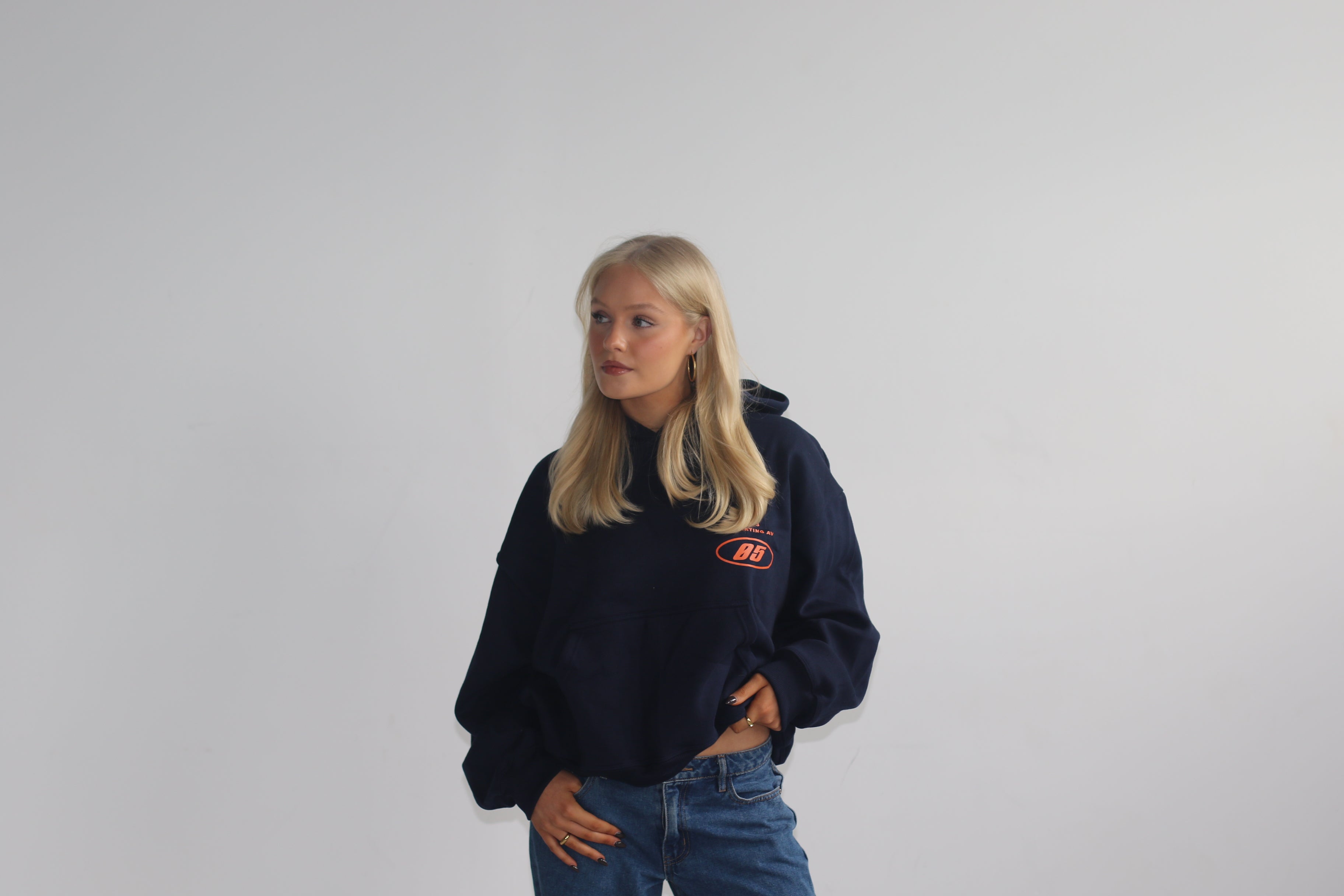 Navy Boxy Heavyweight Hood