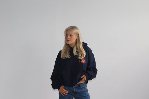 DEPARTING AV BOXY HOOD - NAVY
