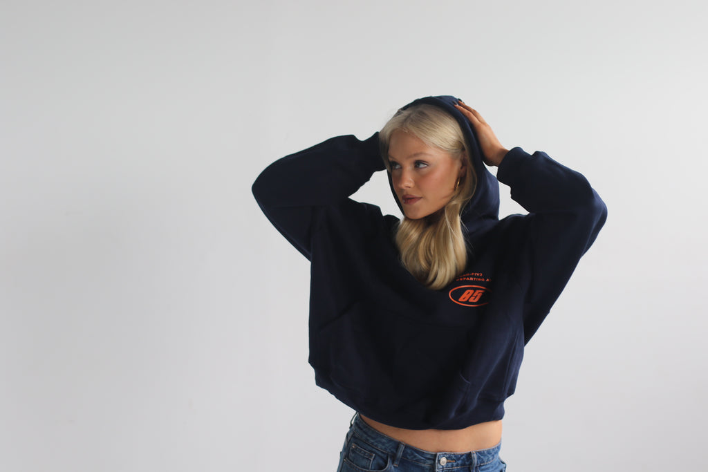 Navy Boxy Heavyweight Hood