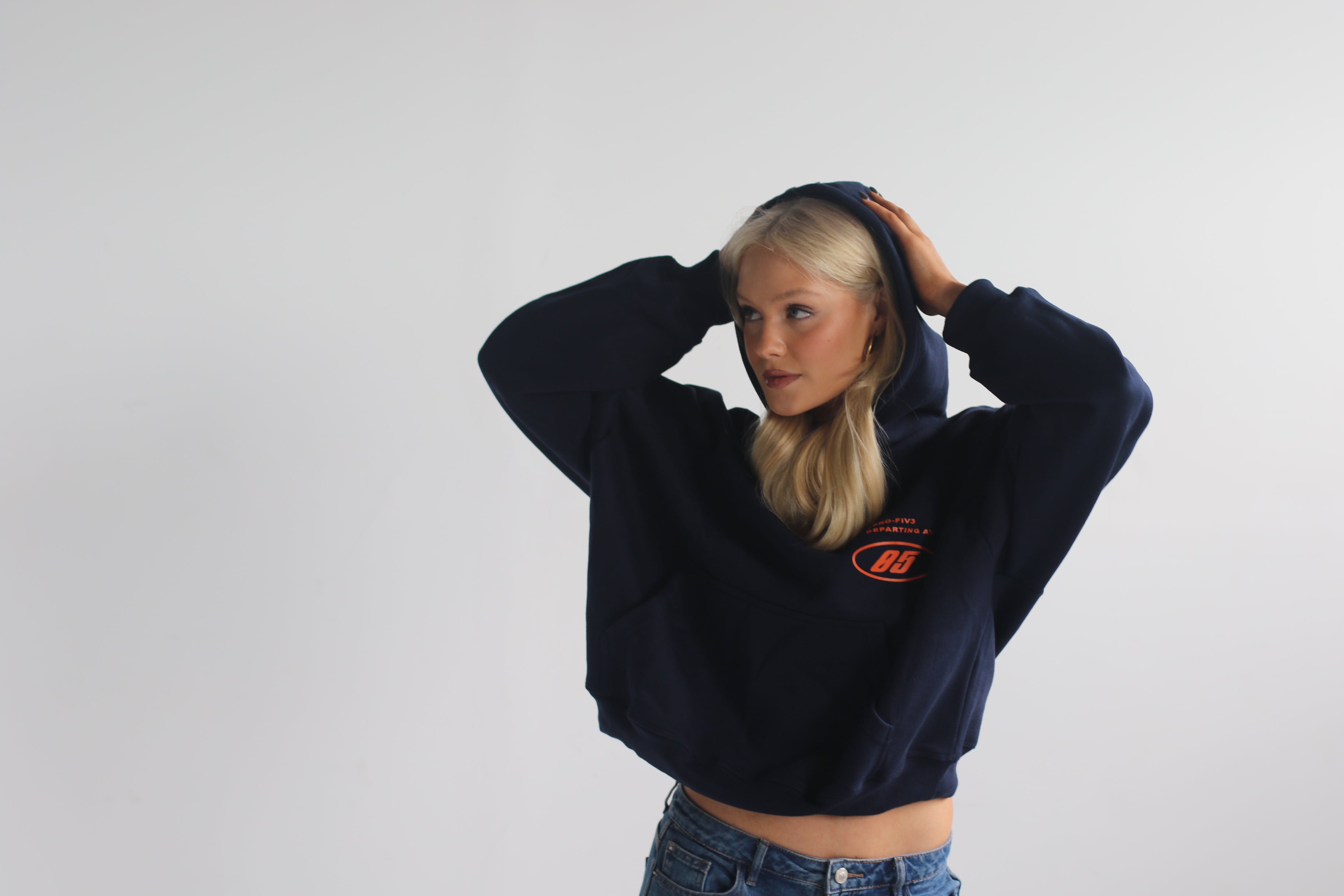 Navy Boxy Heavyweight Hood