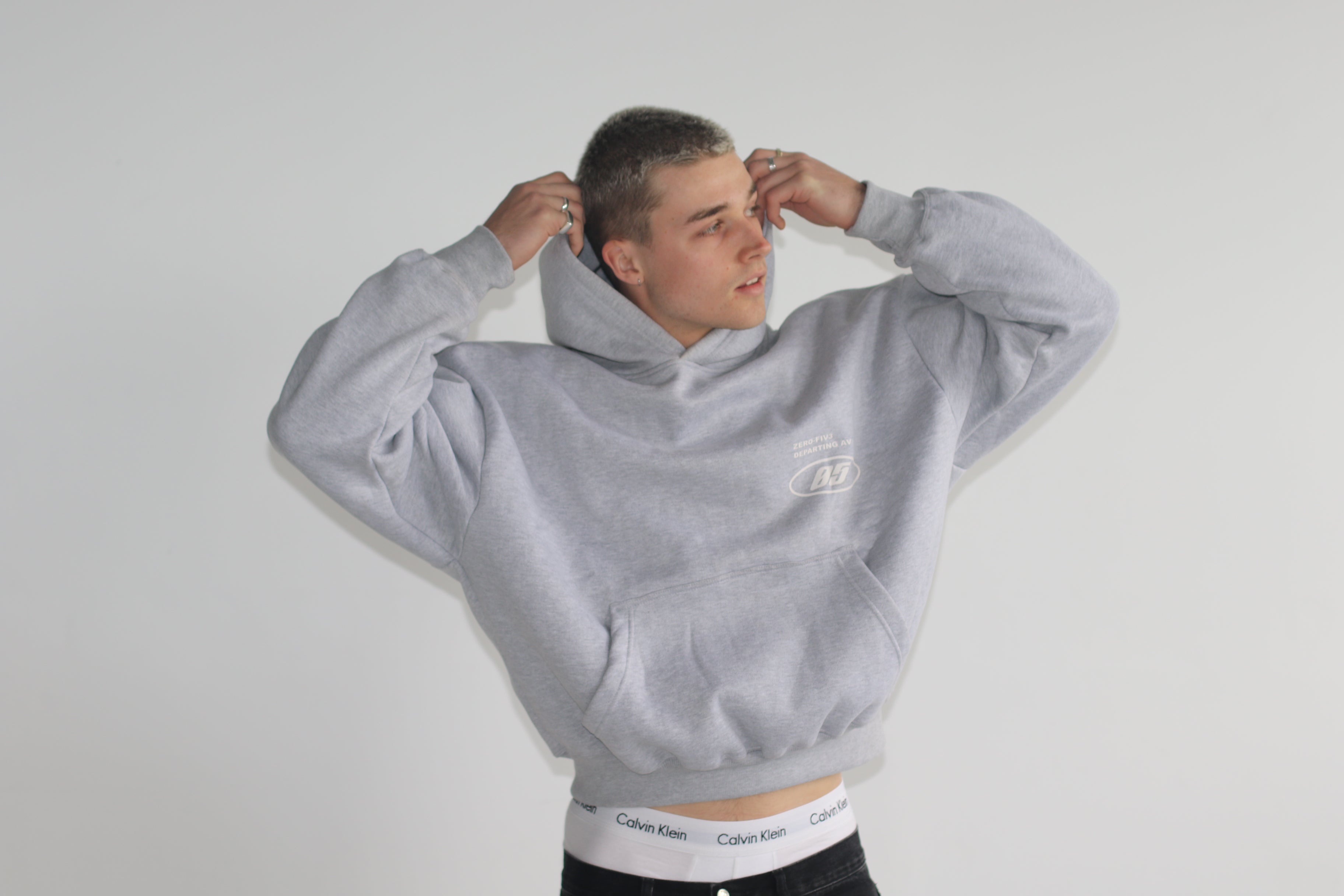 Grey Boxy Heavyweight Hood