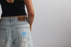 WASHED BLUE BAGGY JORTS