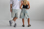 WASHED BLUE BAGGY JORTS
