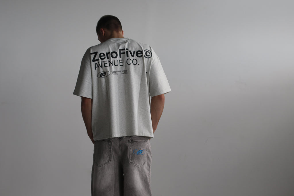 Washed Grey Baggy Jort