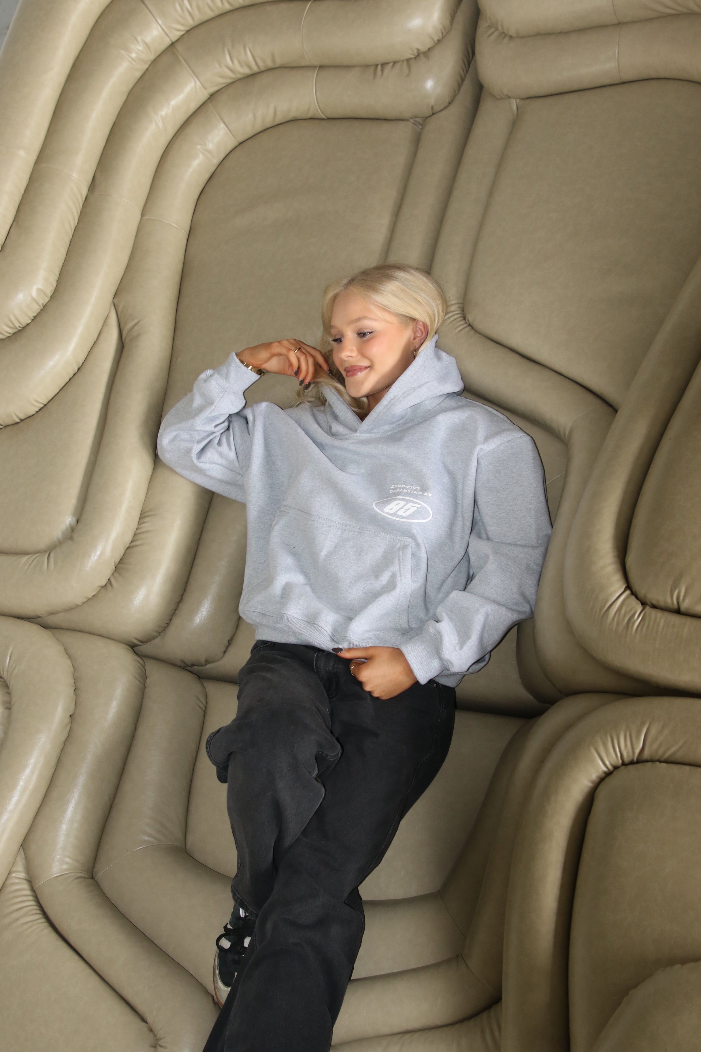 Grey Boxy Heavyweight Hood