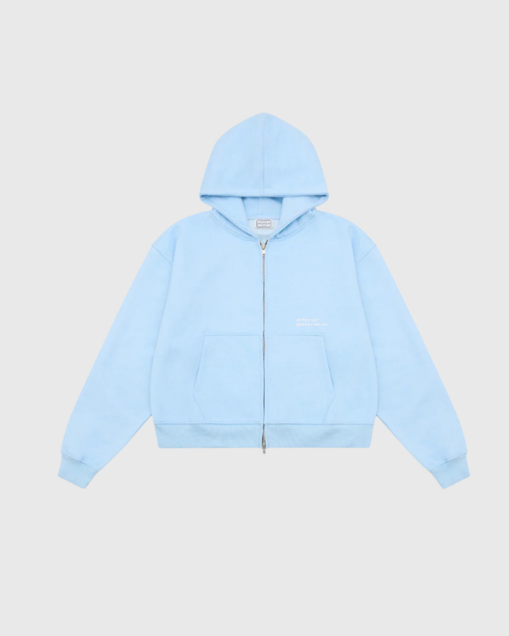 Baby Blue Zip-Up Hoodie