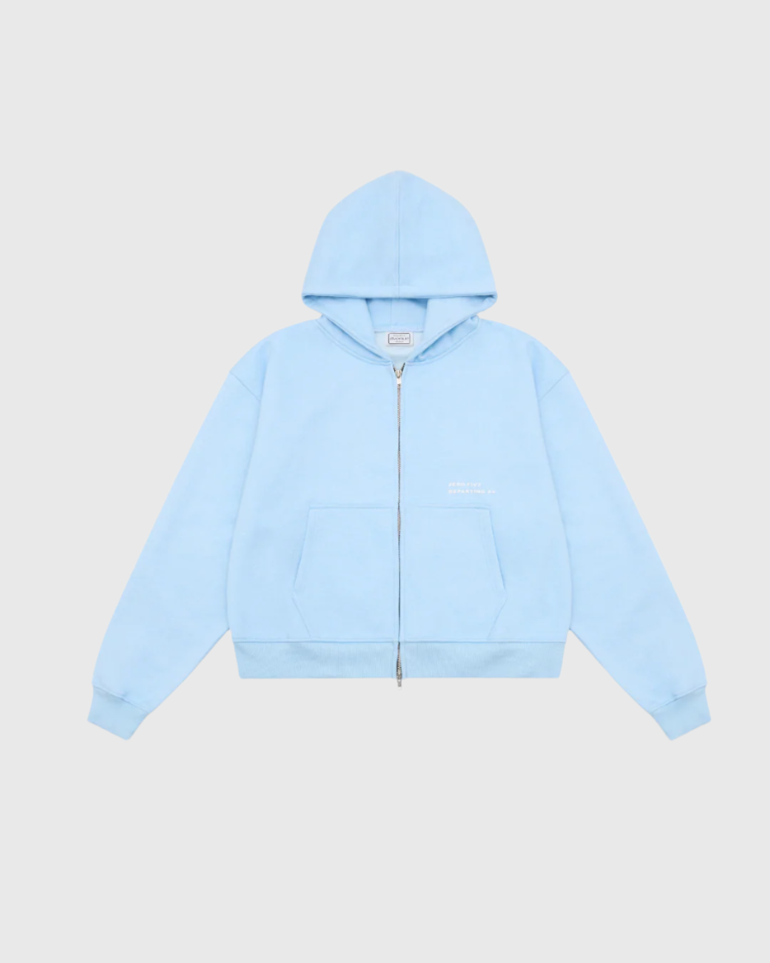 Baby Blue Zip-Up Hoodie