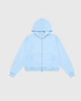 ZIP-UP HOODIE - BABY BLUE
