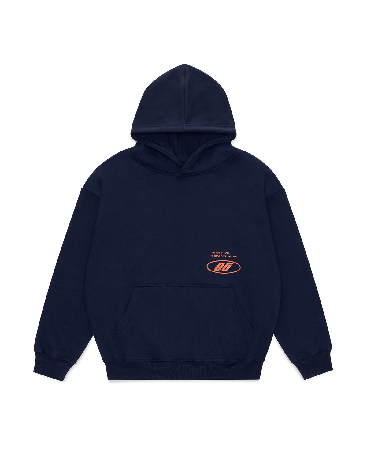 DEPARTING AV BOXY HOOD - NAVY