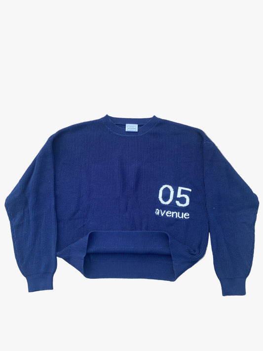 Navy Boxy Knit