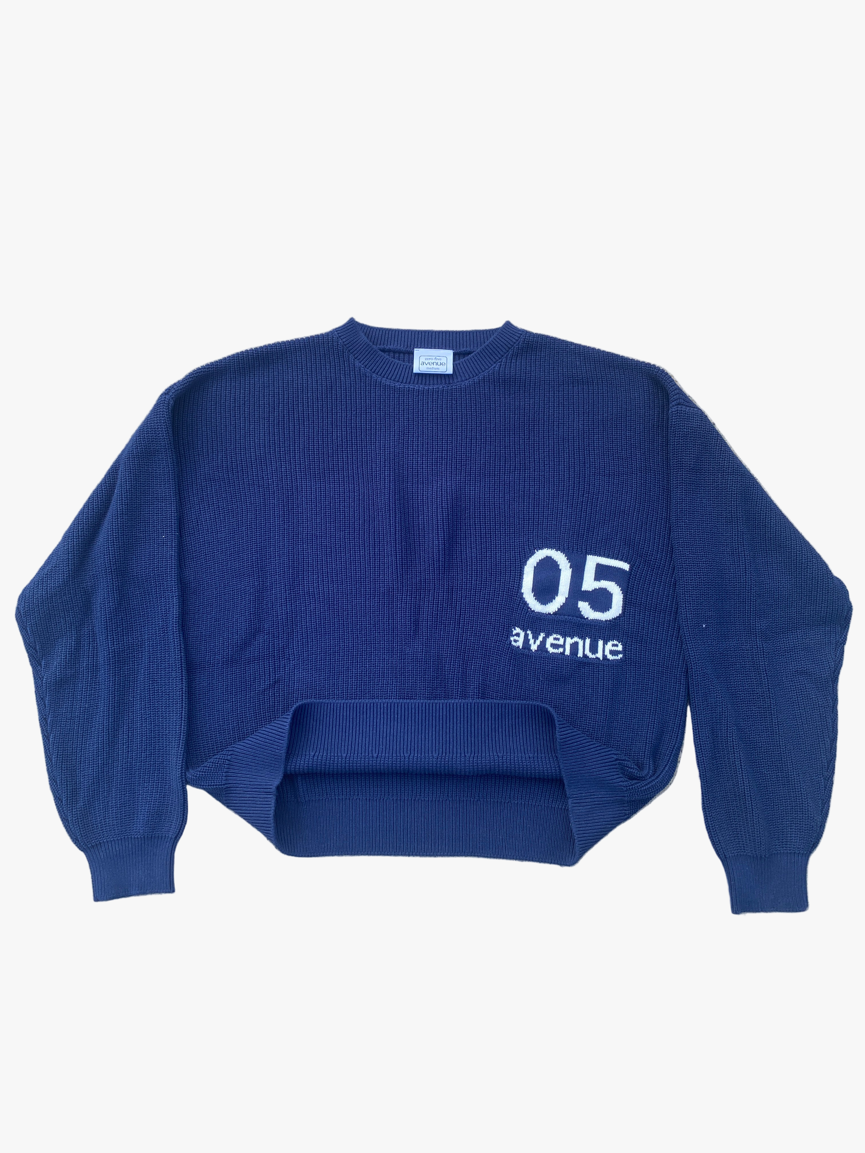 NAVY BOXY KNIT