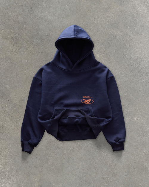 DEPARTING AV BOXY HOOD - NAVY